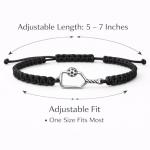 Kavfeeo Pickleball Bracelet Gifts for Pickleball Lovers, for Women and Men, Pickleball Accessories, Pickleball Gifts（Black）