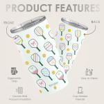 SANDJEST Pickleball Tumbler 20oz, Stainless Steel Travel Cup with Lid, Insulated Coffee Mug, Pickleballs Gifts for Women Girls Friends Sisters Players on Birthday Christmas