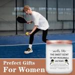 Risnoae Pickleball Gifts for Women, Men - Pickle Ball Accessories - Cool Funny Sports Gifts for Pickleball Players, Lovers - Lavender Scented Candle