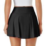 DLOODA Womens Tennis Skirt with Pockets Shorts Crossover High Waisted Athletic Skorts Skirts for Golf Running Workout (Black M)