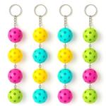 CODIAO 16 Pack Pickleball Keychains Bulk Set for Women & Men, Pickleball Lovers - Accessories, Party Favors,Team Gift Ideas