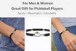 Kavfeeo Pickleball Bracelet Gifts for Pickleball Lovers, for Women and Men, Pickleball Accessories, Pickleball Gifts（Black）