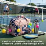 CODIAO 16 Pack Pickleball Keychains Bulk Set for Women & Men, Pickleball Lovers - Accessories, Party Favors,Team Gift Ideas