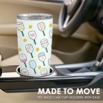 SANDJEST Pickleball Tumbler 20oz, Stainless Steel Travel Cup with Lid, Insulated Coffee Mug, Pickleballs Gifts for Women Girls Friends Sisters Players on Birthday Christmas