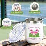 ZenDecor Pickleball Gifts for Women, 4-Pack Insulated Stainless Steel Pickleball Tumblers with Lids & Straws, Leak-Proof, Stemless, Gifts for Pickleball Lovers