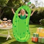 Large 71 x 36 Inch Pickle Photo Booth Backdrop, Funny Green Dill Pickle Party Decorations Big Dill Photo Prop for Pickle Theme Birthday Kind of a Big Dill Decor Pickleball BBQ Party Supplies