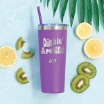 AVITO 22 oz Vacuum Insulated Tumbler - Laser Engraved Stainless Steel Drinking Cup with Lid and Straw - Personalized Pickleball Gift