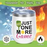 ZenDecor Pickleball Gifts for Women, 4-Pack Insulated Stainless Steel Pickleball Tumblers with Lids & Straws, Leak-Proof, Stemless, Gifts for Pickleball Lovers