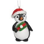Roman Pickleball Penguin Ornament – Hand-Painted Christmas Tree Decoration with Santa Hat and Paddle – Festive Holiday Sports-Themed Gift, 4 Inches
