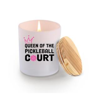 Loovelo Queen of The Pickleball Court Pickleball Gifts for Women Mom Sister Aunt Scented Candle for Home Office Pickleball Lovers Players Jar Candle Sage Floral Lavender Scent 9.5 oz