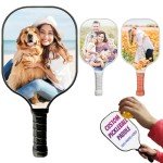 Custom Pickleball Paddles with Photo Text Logo, Personalized Pickleball Paddles with Comfort Grip, Personalized Gifts for Beginners