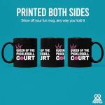 Panvola Queen of the Pickleball Court Pickleball Gifts for Women Wife Mom Grandma Aunt Girlfriend Ceramic Mug Gifts for Pickleball Lovers Coffee Cup (Black)