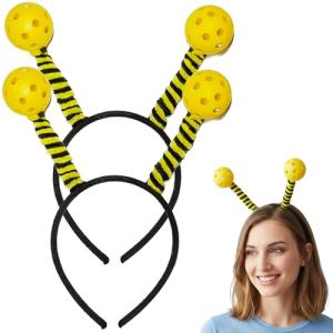 DWATAN Pickleball Valentine's Day Gifts, Bee Head Boppers, Funny Pickleball Costume Headbands, 2 Pack Soft Velvet Party Decor, Cute Christmas Gifts for Players & Fans