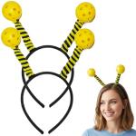 DWATAN Pickleball Valentine's Day Gifts, Bee Head Boppers, Funny Pickleball Costume Headbands, 2 Pack Soft Velvet Party Decor, Cute Christmas Gifts for Players & Fans