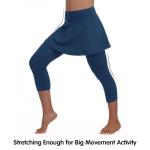 ANIVIVO Skirted Leggings for Women, Tennis Skirt with Leggings Capri Golf Athletic Pickleball Clothes with Pockets(Navy Blue M)