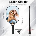 Custom Pickleball Paddles with Photo Text Logo, Personalized Pickleball Paddles with Comfort Grip, Personalized Gifts for Beginners