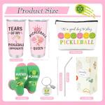 Keluna Pickleball Gifts for Women - 4Pcs Pickle Ball Gifts Set, 20Oz PB Tumbler, Makeup Bag, Socks, Keychain, Funny Pickleball Accessories Presents for Sister Wife Mom Grandma Christmas Mother's Day