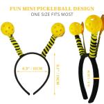 DWATAN Pickleball Valentine's Day Gifts, Bee Head Boppers, Funny Pickleball Costume Headbands, 2 Pack Soft Velvet Party Decor, Cute Christmas Gifts for Players & Fans