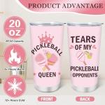 Keluna Pickleball Gifts for Women - 4Pcs Pickle Ball Gifts Set, 20Oz PB Tumbler, Makeup Bag, Socks, Keychain, Funny Pickleball Accessories Presents for Sister Wife Mom Grandma Christmas Mother's Day