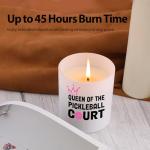 Loovelo Queen of The Pickleball Court Pickleball Gifts for Women Mom Sister Aunt Scented Candle for Home Office Pickleball Lovers Players Jar Candle Sage Floral Lavender Scent 9.5 oz