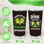 Keluna Pickleball Gifts for Men - 3Pcs Pickle Ball Gifts, 20Oz PB Tumbler, Socks, Keychain, Funny Pickleball Accessories Present for Dad Grandpa Husband Brother Boyfriend Uncle Christmas Fathers Day