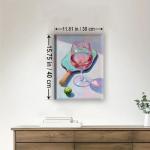 Aeontinity Pickleball Cocktail Wine Sport Framed Canvas DIY Paint by Numbers Kit Bar Cafe Cave Home Room Wall Bathroom Porch Patio Decor Gift, 16 x 12 Inch