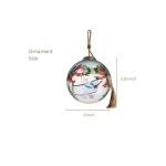 Pickleball Christmas Ornament – Glass Snowman Playing Pickleball – Fun for Pickleball Lovers & Players – 3” Reverse-Painted Collectible Ornament with Gift Box