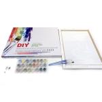 Aeontinity Pickleball Cocktail Wine Sport Framed Canvas DIY Paint by Numbers Kit Bar Cafe Cave Home Room Wall Bathroom Porch Patio Decor Gift, 16 x 12 Inch