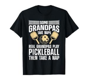 Funny Pickleball Design for Men Grandpa Pickleball Player T-Shirt Small