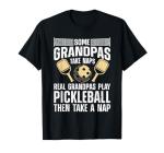 Funny Pickleball Design for Men Grandpa Pickleball Player T-Shirt Small