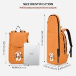 Emelivor Custom Safety Orange Tennis Bags for Women Men Personalized Pickleball Bag Customzied Pickleball Bag for Badminton Tennis Rackets