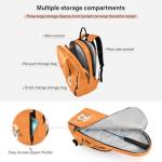 Emelivor Custom Safety Orange Tennis Bags for Women Men Personalized Pickleball Bag Customzied Pickleball Bag for Badminton Tennis Rackets