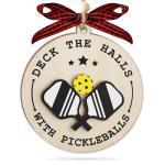 2 Layer Pickleball New Year Gifts - Pickle Ball Ornaments for Happy New Year Decoration - Pickleball Gifts for Women, Men Players - Sport Ornament 2025 - Pickle Ball Gifts