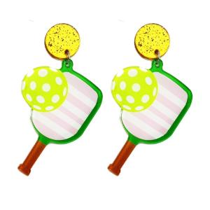 Cute Pickleball Earrings Acrylic Earrings Women's Sports Ball Jewelry