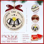 2 Layer Pickleball New Year Gifts - Pickle Ball Ornaments for Happy New Year Decoration - Pickleball Gifts for Women, Men Players - Sport Ornament 2025 - Pickle Ball Gifts