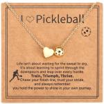 Mikovivi Pickleball Necklace, Sport Jewelry Pendant with Inspirational Card Ideal for Women Couples Pickleball Fans & Player Accessory