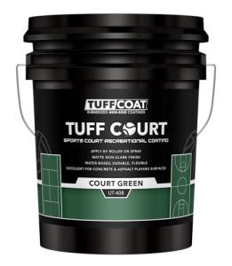 Tuff Coat Tuff Court UT-408 5-Gl Court Green Non-Skid Durable Sport Court Paint Coating for Pickleball Tennis and Basketball Court