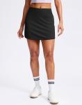 SANTINY Skorts for Women with Pockets High Waisted A Line Golf Skirts Athletic Tennis Skirt for Casual Pickleball (Black_M)