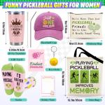 Pickleball Gifts for Women, Pickleball Lover Stuff with 20 Oz Tumbler Hat Socks Tote Bag Makeup Bag Keychain Sticky Notes, Birthday, Christmas Gift for Pickleball Player, Pickleball Coach