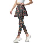 Irisjudy Retro Forest Mushroom Tennis Skirt with Leggings for Women Jungle Plant Mushrooms Golf Pickleball Yoga Skirted Leggings Mushroom Lover High Waisted Stretch Sweatpants