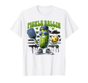 Funny Pickleball Player Paddleball Pickle Ballin Men Boys T-Shirt