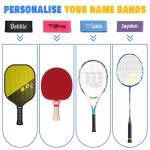 2 Pcs Custom Pickleball Paddle Name Bands - Personalized Silicone Ring Grip Bands for Paddles Grip on Racket Racquetball for Pickleball Lovers