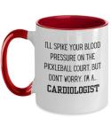 Pickleball Mug For Cardiologist,Funny Doctor Pickleball Gift from Staff, Birthday Gift For Cardiologist, Cute Cardio Pickleball Mug
