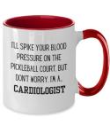 Pickleball Mug For Cardiologist,Funny Doctor Pickleball Gift from Staff, Birthday Gift For Cardiologist, Cute Cardio Pickleball Mug
