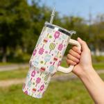 wmvhdiw 30 oz Pickleball Coffee Mug Vacuum Insulated Travel Tumbler with Handle, Lid & Straw - Perfect Pickleball Gifts for Players, Coaches, Lovers | Pickleball Accessories