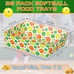 Teling 36 Pack Practice Ball Party Supplies 5 lb Practice Ball Party Plates Large Practice Ball Paper Trays Food Boats Disposable Practice Ball Plates for Ball Themed Birthday Party Decorations Favors