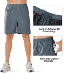 NORTHYARD Men's Athletic Running Shorts Quick Dry Workout Shorts Lightweight Sports Gym Basketball 7"/ 9"/ 5" Tennis Hiking Exercise COOLGREY-7 inches M