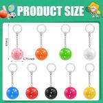 ZHWKMYP 18 Pcs Pickleball Keychain, Pickleball Keychains Bulk for Women