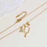 Pickleball Gifts for Women Sport Lovers Teams, Pickleball Necklace with Initial Letter, Personalized Pickleball Jewelry for Women (Gold-J)