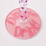Enesco Lolita Dink then Drink Pickleball Hand-Painted Artisan Wine Glass, 15 Ounce, Multicolor